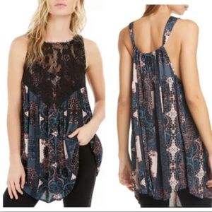 FREE PEOPLE $88 Count Me In Trapeze Dress Black